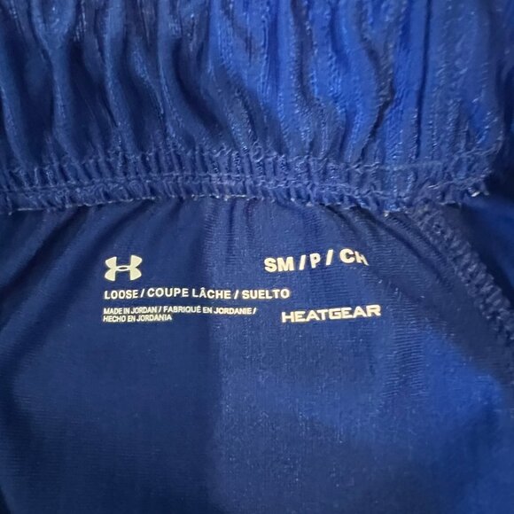 Under Armour Loose Blue & White Heatgear Shorts, Size Small - Picture 6 of 7